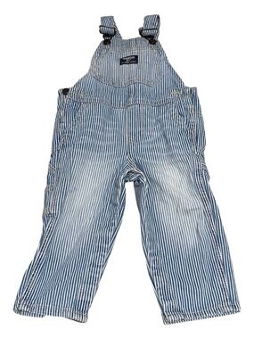 Oshkosh Toddler Overalls Denim Pinstripe Blue Romper 18 m Clothing 1yr 4/$20 🛑